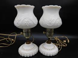 Electric Milk Glass Lamps