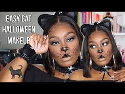 easy cat halloween makeup look 2022