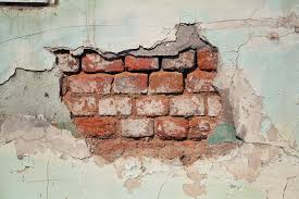 Grunge Background Brick Wall Falling