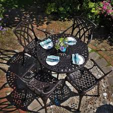 Mia 4 Seater Round Garden Table Set