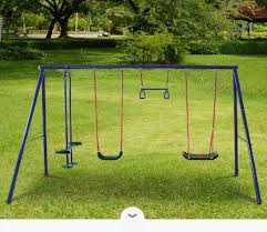 Kid S Garden Outdoor Metal Double Swing