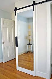A mirror on your bedroom or closet door saves space and is a convenient way to check out your outfit. Diy Barn Door With Mirror Chatfield Court