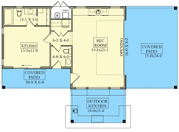 Pool House With 16 Wide Garage Door