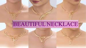 wedding gold necklace new design 2022