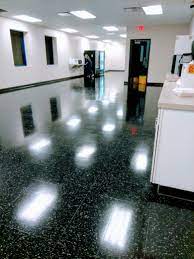 commercial floors strip and wax job