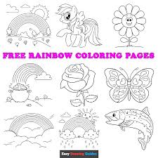 free printable rainbow coloring pages