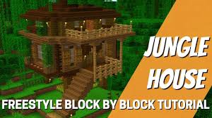 Jungles are somewhat rare biomes, usually are expansive in size, and usually generate in green biome clusters. Minecraft How To Make A Jungle House Jungle Tree House Tutorial With Minecraft Jungle House Jungle House Minecraft House Tutorials