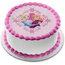 Elsa Pink Frozen Birthday Cake gambar png