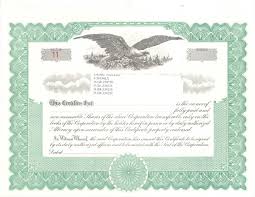 Sample Common Stock Certificate Certificate Template Editable Free
