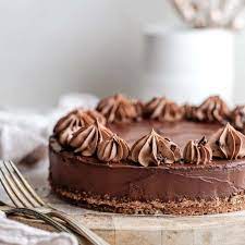 Vegan Chocolate Mousse Cake gambar png