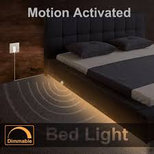Dimmable Bed Light With Motion Sensor And Power Adapter Under Bed Light Motion Activated Led Strip For Baby Room Stairs Cabinet Light With Motion Sensor Light With Sensorlight Bed Aliexpress