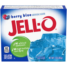 jell o gelatin dessert berry blue