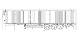 3 axle walking floor semitrailer with