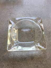 Vintage Clear Glass Ashtray