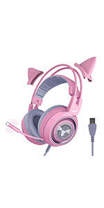 No use:computer,tv,mp3,hd player,mobile phone etc function:music,monitor,games,skype,tv etc communication: Somic G951 Pink Gaming Headset 7 1 Virtual Surround Sound Detachable Cat Ear Headphomes Led Usb Lightweight Self Adjusting Over Ear Headphones For Girlfriend Women Kids Gaming Headsets Amazon Com Au