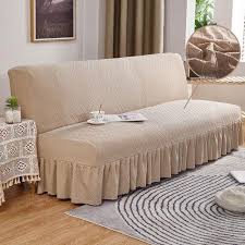 Solid Color Skirt Edge Sofa Cover