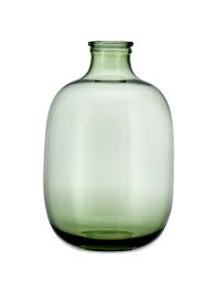 lua glass vase green small