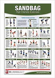 Sandbag Exercise Poster Chart High Intensity Exercises