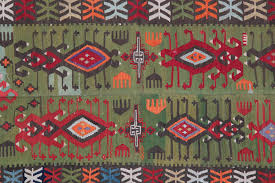 danish antiques wool green kilim rug