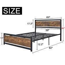amerlife queen size bed frame with wood