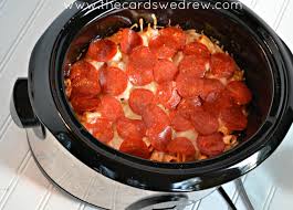 This wonderful and delicious five ingredient recipe for savory crockpot meatballs and gravy cooks in your slow cooker. Crockpot Pizza Casserole Keeprecipes Your Universal Recipe Box