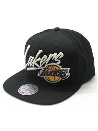 He so loves the lakers and wanted one. Los Angeles Lakers Nba Vice Script Mitchell Ness Cap