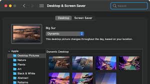 dynamic desktops in macos big sur