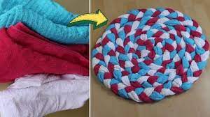 recycle old towels into a diy bath mat
