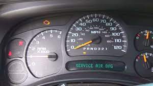 gm chevy truck airbag warning light