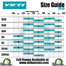 Yeti Bikes Sizing Guide What Size Frame Do I Need