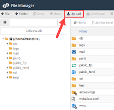 file manager how to upload files