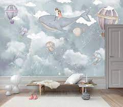 Whilst a baby's room requires very little space, a few years later the motto is: Amazon Com Nursery Wallpaper Poster Children S Room Hot Air Balloon Animals Cloud Peak Nordic Mural Background Wall Kids Room Peel And Stick Custom Size Handmade