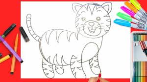 It would take him time to perfect it. How To Draw A Cartoon Tiger Step By Step Easy Drawings Tiger Kids Cute Cuteanimals Draw Kidsvideos Cartoon Tiger Drawings Drawing For Kids