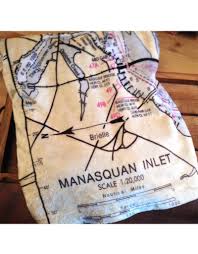 Manasquan Inlet Nautical Chart Blanket