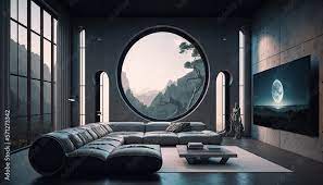 ultra modern futuristic interior