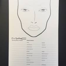 Face Charts Mac 10 Blank Charts Boutique