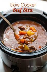 slow cooker beef stew recipe in crock