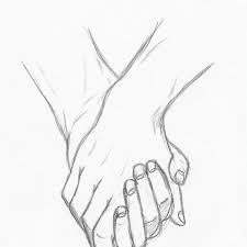 cute couple drawing of hands
