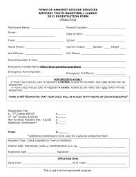 Get Registration Form Template For Sports Top Template Collection