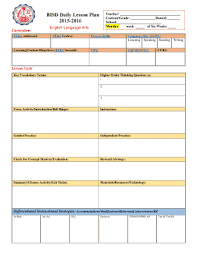 editable daily lesson plan templates