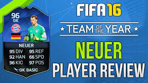The votes for the fifa 21 team of the year are being counted. Fifa 16 Toty Neuer Review 96 Fifa 16 Ultimate Team Player Review Youtube