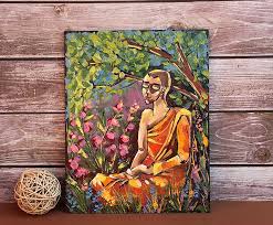 Buddhist Painting Buddha Original Art