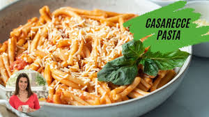 casarecce pasta with creamy tomato