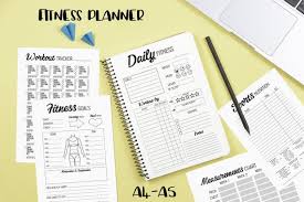 Fitness Planner Printable Daily Fitness Workout Planner Sport Planner Fitness Planner Kit Measurement Chart Exercise Planner Fitness Goals