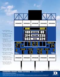 This video will go over the in game operation for football on an all sport 5000. Kanawha School Board Oks New Uc Stadium Scoreboard Football Wvgazettemail Com
