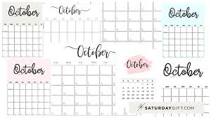Our calendars are free to be used and republished for personal use. Cute Free Printable October 2021 Calendar Saturdaygift