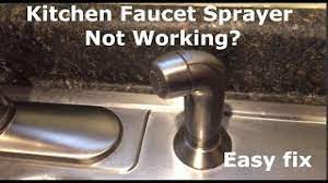 kitchen faucet sprayer not working