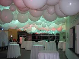 hang balloons from a vaulted ceiling