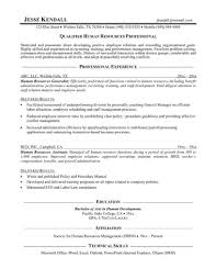 Hr Manager Resume Example Sample Within Human Resources        Template