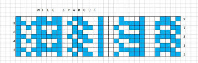 Customizable Binary Code Colorwork Chart For Knitting